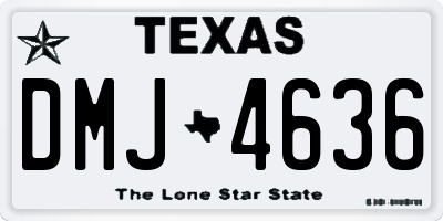 TX license plate DMJ4636