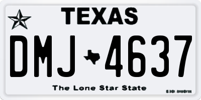 TX license plate DMJ4637