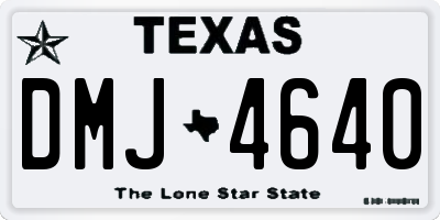 TX license plate DMJ4640