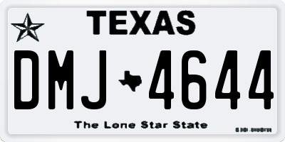 TX license plate DMJ4644