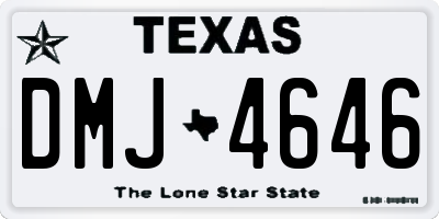 TX license plate DMJ4646