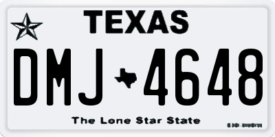 TX license plate DMJ4648