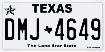 TX license plate DMJ4649