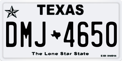 TX license plate DMJ4650