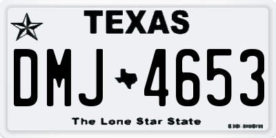 TX license plate DMJ4653