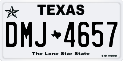 TX license plate DMJ4657