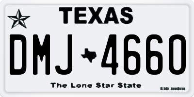 TX license plate DMJ4660