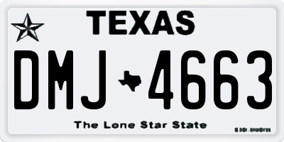TX license plate DMJ4663