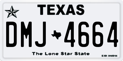 TX license plate DMJ4664
