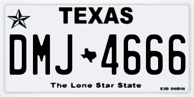 TX license plate DMJ4666