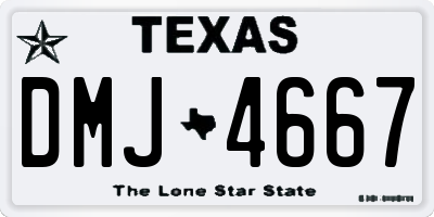 TX license plate DMJ4667