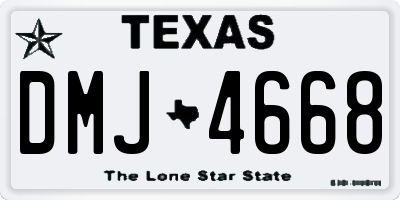 TX license plate DMJ4668