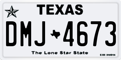 TX license plate DMJ4673