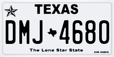 TX license plate DMJ4680