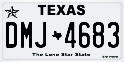 TX license plate DMJ4683