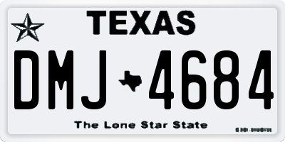TX license plate DMJ4684