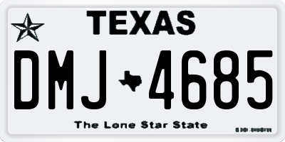TX license plate DMJ4685