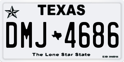 TX license plate DMJ4686