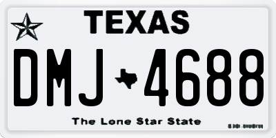 TX license plate DMJ4688