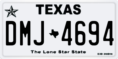 TX license plate DMJ4694