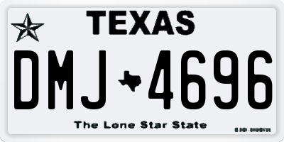 TX license plate DMJ4696