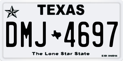 TX license plate DMJ4697