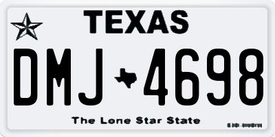 TX license plate DMJ4698