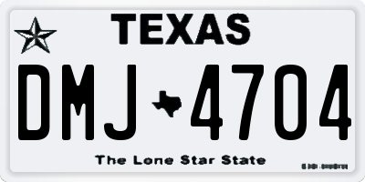 TX license plate DMJ4704