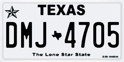 TX license plate DMJ4705