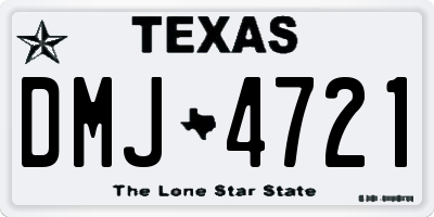 TX license plate DMJ4721
