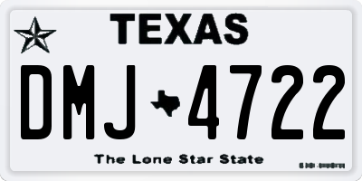 TX license plate DMJ4722