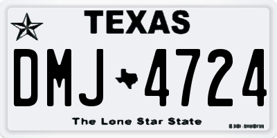 TX license plate DMJ4724