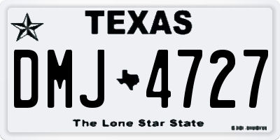 TX license plate DMJ4727