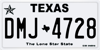 TX license plate DMJ4728