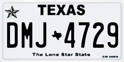 TX license plate DMJ4729
