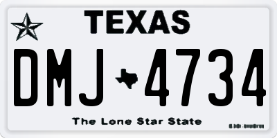 TX license plate DMJ4734