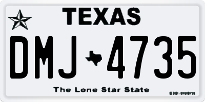 TX license plate DMJ4735