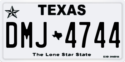 TX license plate DMJ4744