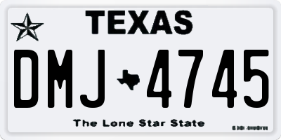TX license plate DMJ4745