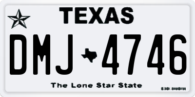 TX license plate DMJ4746