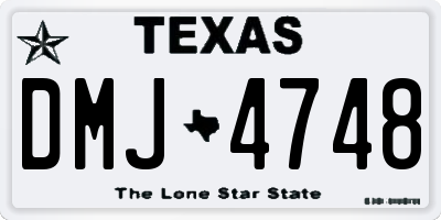 TX license plate DMJ4748
