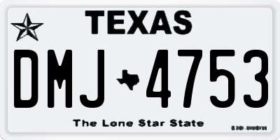 TX license plate DMJ4753