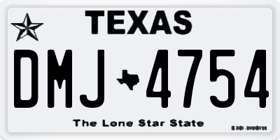 TX license plate DMJ4754