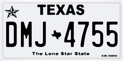 TX license plate DMJ4755