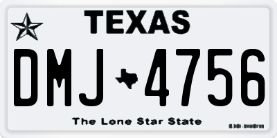 TX license plate DMJ4756