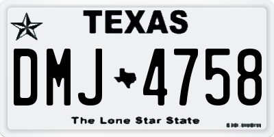 TX license plate DMJ4758