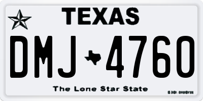 TX license plate DMJ4760