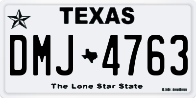 TX license plate DMJ4763