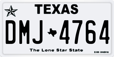 TX license plate DMJ4764