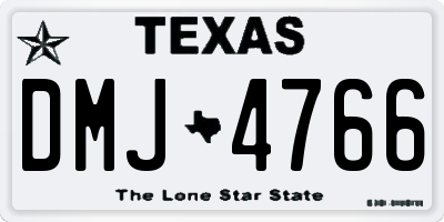 TX license plate DMJ4766